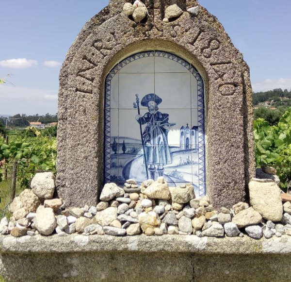 Jakobusbildnis auf dem portugiesischen Jakobsweg bei Ponte de Lima
