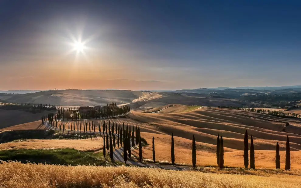 Wandern in der Toskana: Typische Landschaft in der Toskana