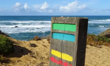 Wanderreise Portugal - Fischerweg: Markierung Fischerweg bei Almograve