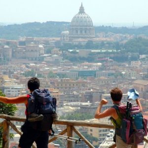 Wanderreise Via Francigena - Ankunft in Rom mit Blick auf Petersdom