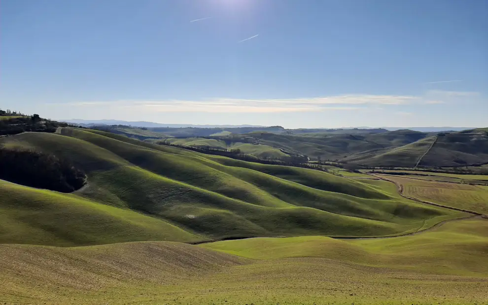 Wanderreise von Siena nach Cortona: Landschaft in der Toskana