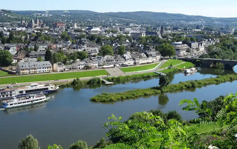 Wanderreise Mosel-Camino: Blick auf Trier und die Mosel