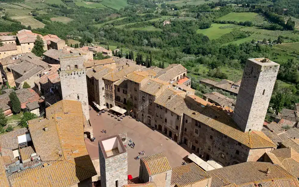 Wanderreise Höhepunkte der Via Francigena in der Toskana: Blick auf San Gimignano