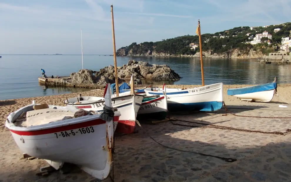 Wanderreise Costa Brava und Hinterland: Fischerboote in Calella de Palafrugell