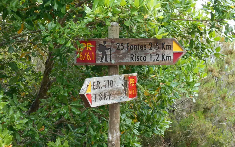 Wanderreise Madeira - Südwesten: Beschilderung einer Levada-Wanderung