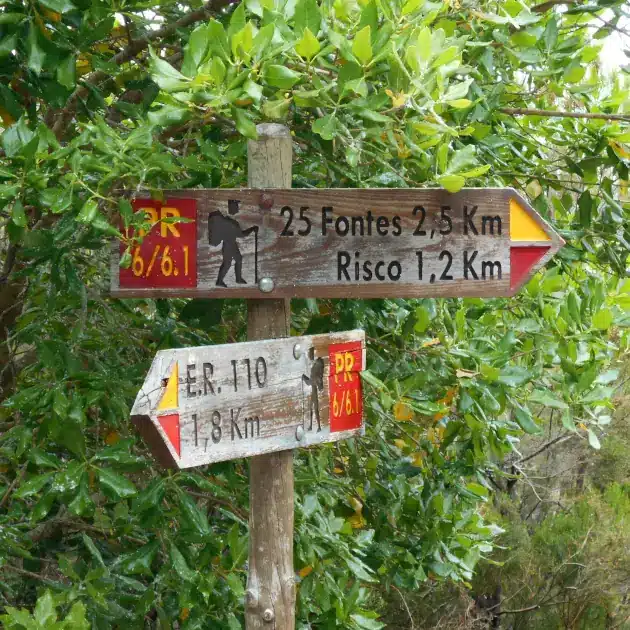 Wanderreise Madeira - Südwesten: Beschilderung einer Levada-Wanderung