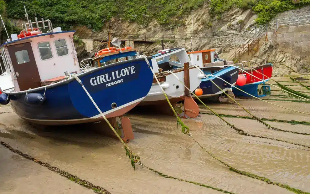 Wanderreise South West Coast Path: Boote im Hafen von Newquay