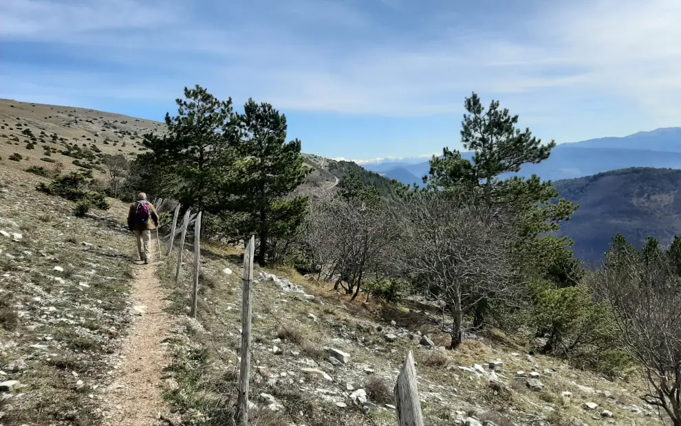 Wandern auf dem Franziskusweg: Pilger am Monte Subasio