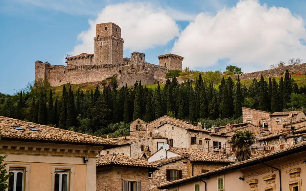 Wanderreise Franziskusweg: Festung Rocca Maggiore in Assisi