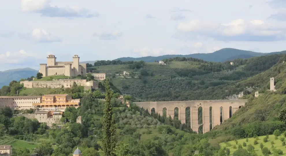 Wanderreise Franziskusweg: Blick auf Spoleto